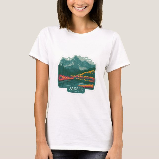 T-shirt jasper national park sticker (Devant)