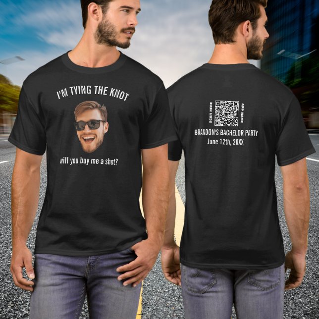 T-shirt J'Attache Le Nœud Paye-Moi Un Verre Enterrement De (I'm Tying The Knot Buy Me A Shot Bachelor Party T-Shirt
)