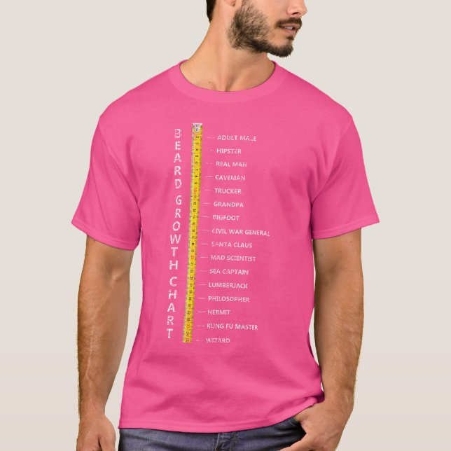 T-shirt Jauge de longueur de barbe Comment mesure votre ba (Devant)