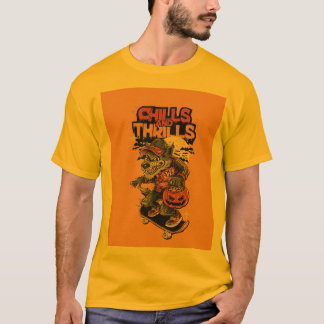 T-shirt jaune à manches courtes avec motif Loup 