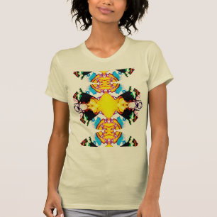 T-shirt Jaune Bleu Bleu Vert Sud-Ouest Étendu Mandala