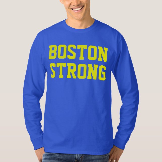 T-shirt Jaune bleu fort de Boston (Devant)