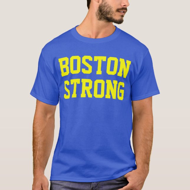 T-shirt Jaune bleu fort de Boston (Devant)