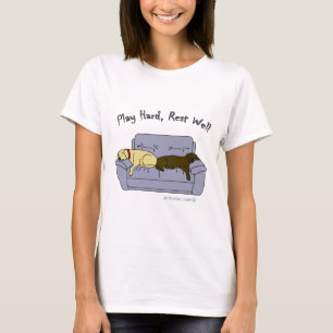 T-shirt Jaune & chocolat labo jouer dur