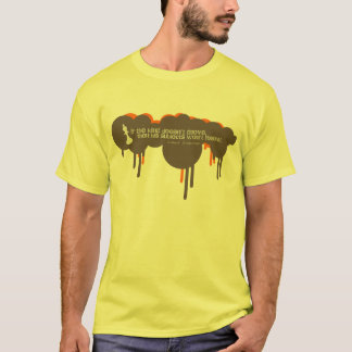 T-shirt jaune - citation de hanche