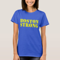 T-shirt jaune de BOSTON et bleu FORT de pochoir