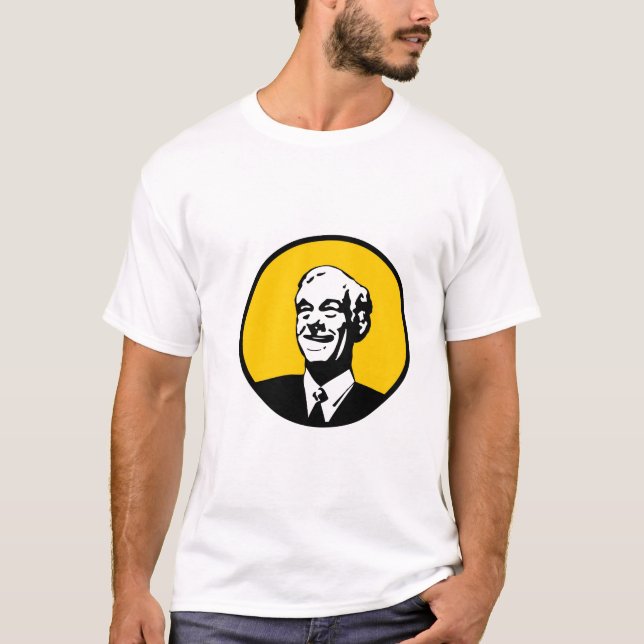 T-shirt Jaune de cercle de Ron Paul (Devant)