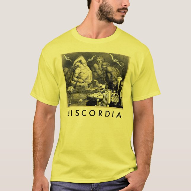 T-shirt jaune de Discordia (Devant)