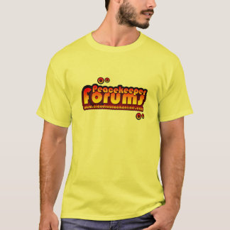 T-shirt jaune de forum de soldat de la paix