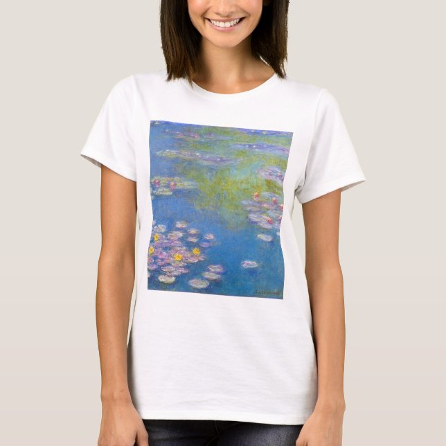T-shirt jaune de nénuphars de Monet (Devant)