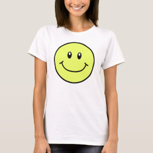 T-shirt Jaune de sourire 0001 de chemise de visage