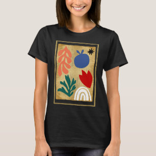 T-shirt Jaune doré Abstrait biologique moderne Sha