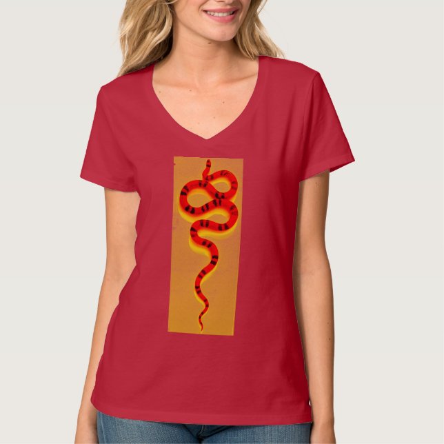 t-shirt jaune du serpent corail (Devant)
