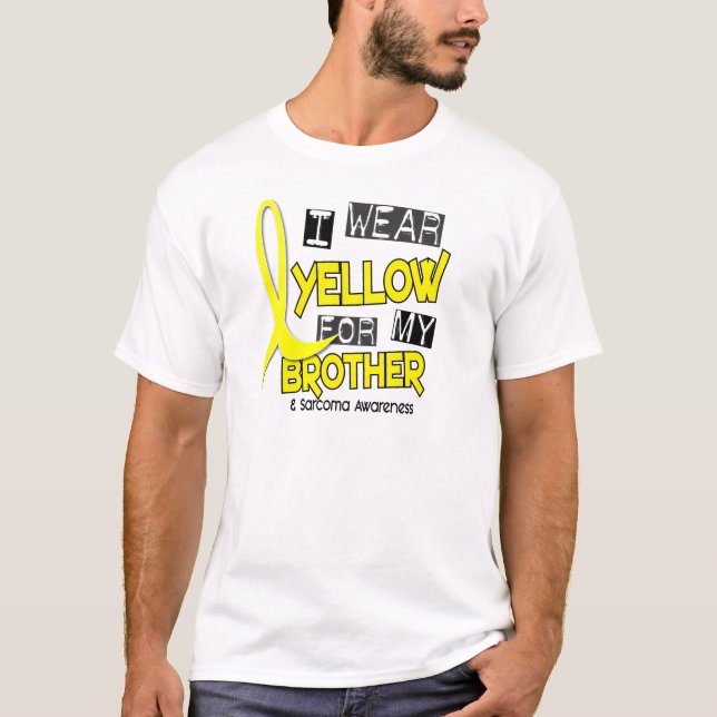 T-shirt JAUNE d'USAGE du sarcome I POUR MON FRÈRE 37 (Devant)