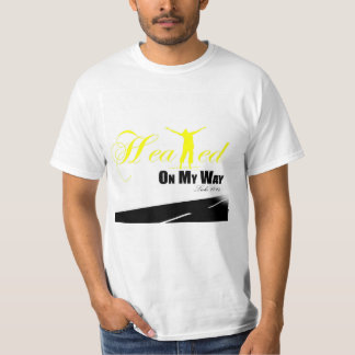 T-shirt Jaune et blanc "a guéri chemise sur que mon