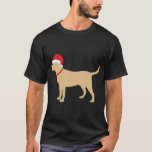 T-shirt Jaune Lab Santa Hat Cute Labrador Christmas Cadeau<br><div class="desc">Jaune Lab Santa Hat Cute Labrador Christmas Cadeau</div>