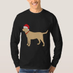 T-shirt Jaune Lab Santa Hat Cute Labrador Christmas Cadeau<br><div class="desc">Jaune Lab Santa Hat Cute Labrador Christmas Cadeau</div>