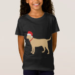 T-Shirt Jaune Lab Santa Hat Cute Labrador Christmas Cadeau<br><div class="desc">Jaune Lab Santa Hat Cute Labrador Christmas Cadeau</div>
