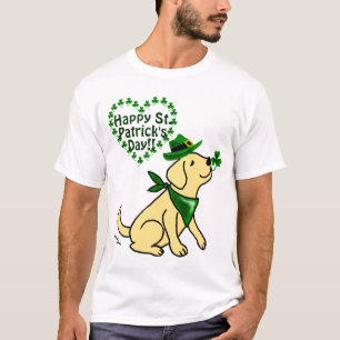 T-shirt Jaune Labrador du jour de St Patrick