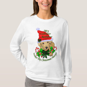 T-shirt Jaune Labrador Retriever Cadeaux de Noël