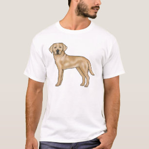T-shirt Jaune Labrador Retriever Cartographie Lab Chien Ar