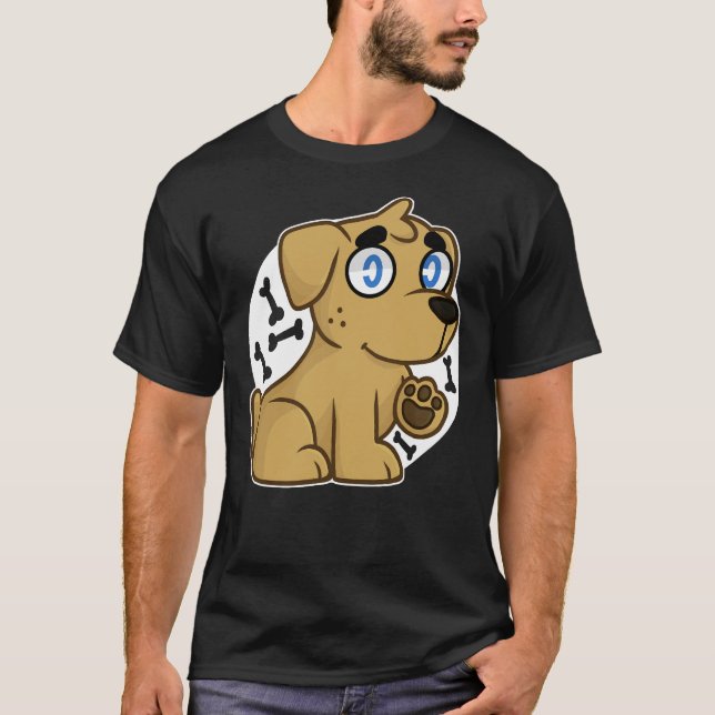 T-shirt Jaune Labrador Retriever Labradorable Curly Dog B (Devant)