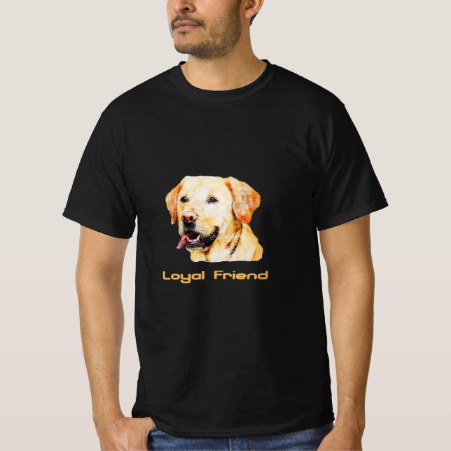 T-shirt Jaune Labrador Retriever Loyal Friend (Devant)
