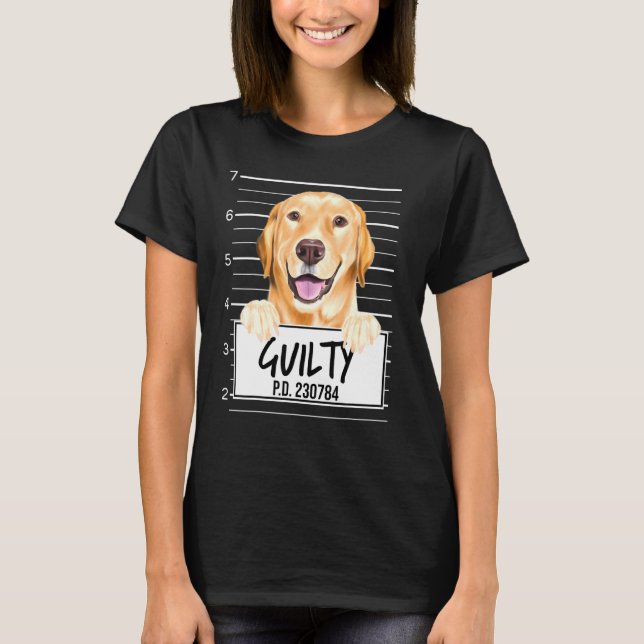 T-shirt Jaune Labrador Retriever Mugshot Guilde Chien (Devant)