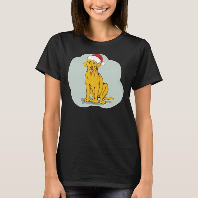 T-shirt Jaune Labrador Retriever Noël Et Musique (Devant)