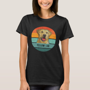 T-shirt Jaune Labrador Rétro Sunset Lab Hommes Femmes Enfa
