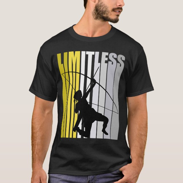 T-shirt Jaune Limitless Archerie Anniversaire mignon Rétro (Devant)