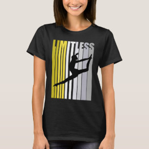 T-shirt Jaune Limitless Dance Anniversaire Mignonne Rétro