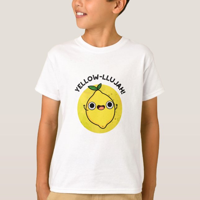 T-shirt Jaune llujah Funny Pun citron (Devant)
