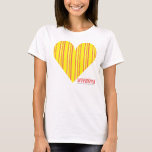 T-shirt Jaune mince 3 de rayures