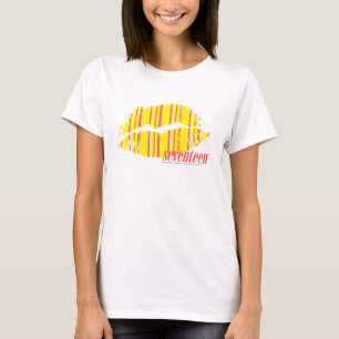 T-shirt Jaune mince de rayures