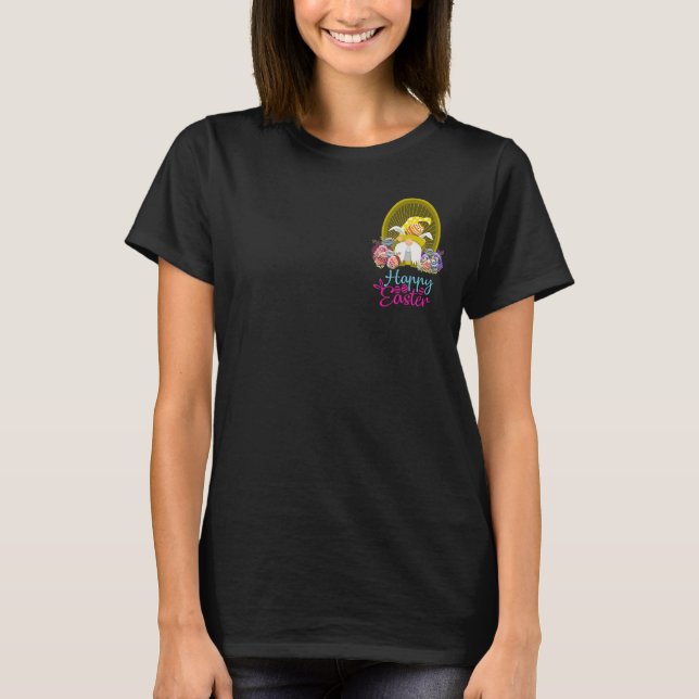 T-shirt Jaune nain printemps Gnome Joyeux Panier OEufs de  (Devant)