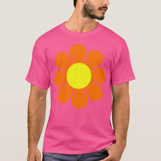T-shirt Jaune Orange Jaune Hippy Power Daisy