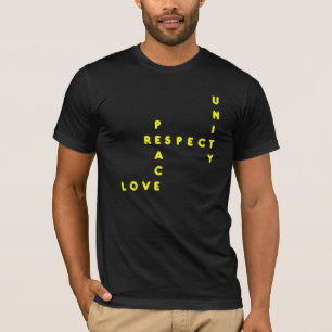 T-shirt Jaune Plur = Paix Amour Unité Respect