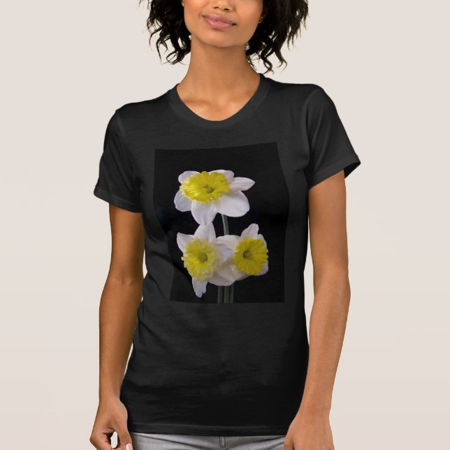 T-shirt Jaune sur jonquille blanche (Devant)