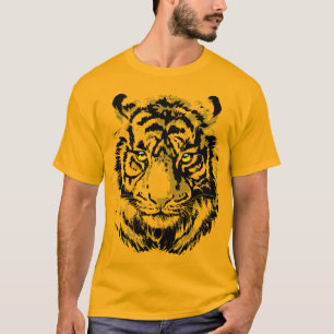 T-shirt Jaune tigre Tigre coloré