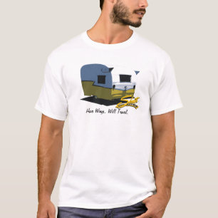 T-shirt Jaune vintage de remorque de voyage de campeur de