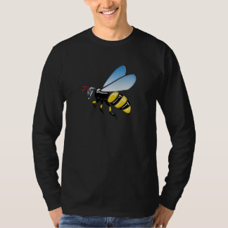T-shirt jaunes 3D et noirs brillants gaffent l'abeille