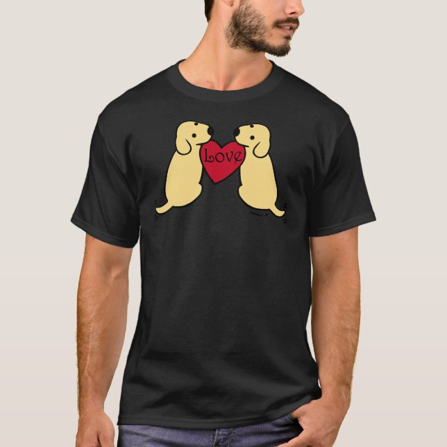 T-shirt Jaunes du Labrador avec amour (Devant)