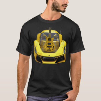 T-shirt Jaunes et guitares