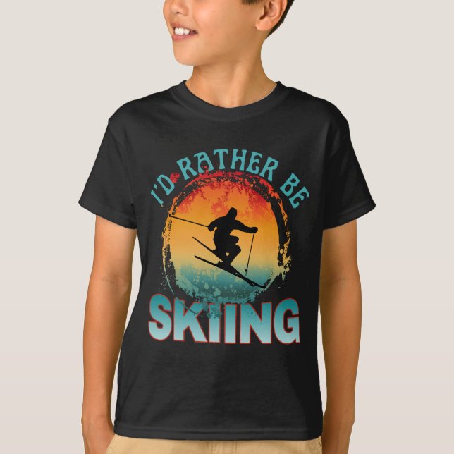 T-Shirt j'aurais préféré skier (Devant)
