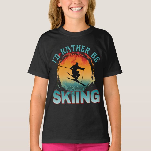 T-Shirt j'aurais préféré skier (Devant)
