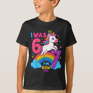 T-shirt J'avais 6 ans maintenant j'ai 6 7 ans Licorne 7e a