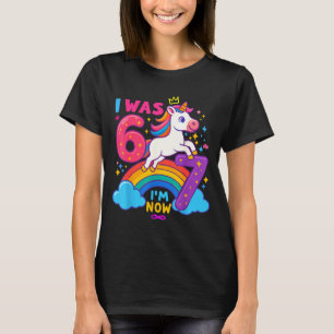 T-shirt J'avais 6 ans maintenant j'ai 6 7 ans Licorne 7e a