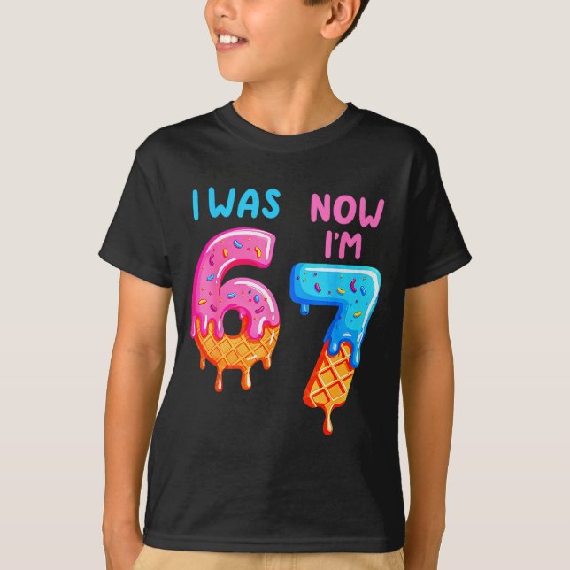 T-shirt J'avais 6 ans maintenant j'ai 7 ans 67 Six Sept Po (Devant)