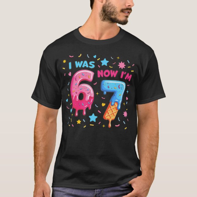 T-shirt J'avais 6 ans maintenant j'ai 7 ans 7e anniversair (Devant)